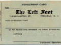 Left Foot membership card