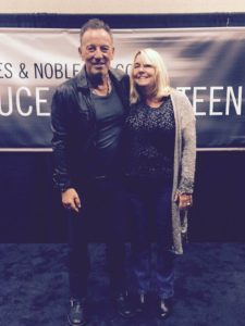 Jean Mikle with Bruce Springsteen at his book signing in Freehold, New Jersey in September 2016. 