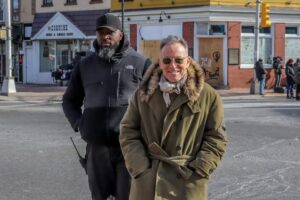 Bruce Springsteen in Freehold during the filming of "Deliver Me From Nowhere" on Jan. 11, 2025. (Photo by Carl Beams)