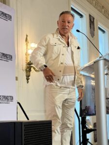 Bruce Springsteen speaks at the announcement on Oct. 2, 2023 for the permanent home of the Bruce Springsteen Archives and Center for American Music at Monmouth University.